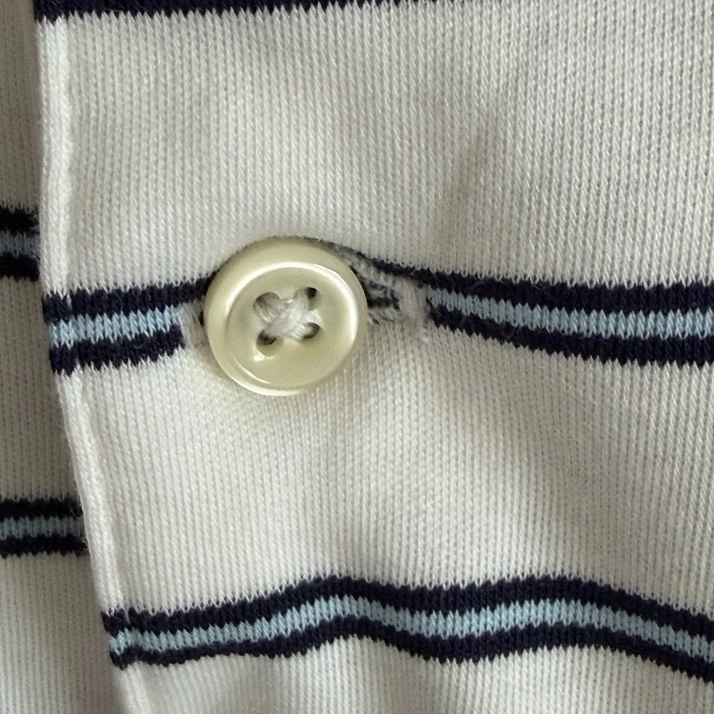 Ralph Lauren Classic Fit Striped Soft Cotton Embroidered Polo Shirt-M